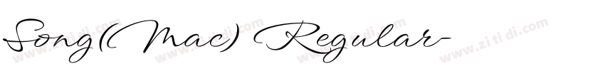 Song(Mac) Regular字体转换